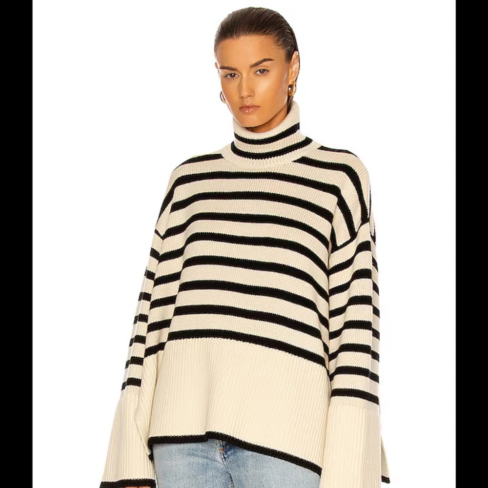 Toteme striped turtleneck sweater - M